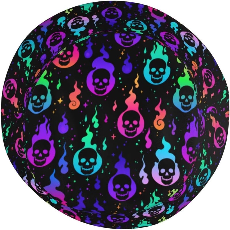 YYFD Halloween Bucket Hat for Women Men Watercolor Gothic Skull Hat Holiday Party Cap Outdoor Travel Sun Caps - Image 4